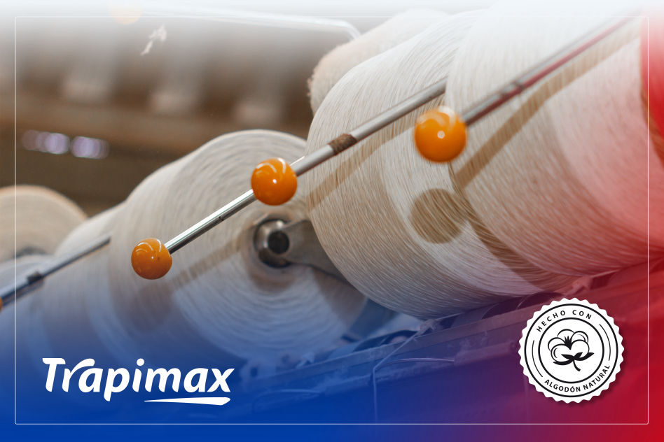Fabricación de trapeadores y jergas, hechos con fibras de algodón 100% natural.
